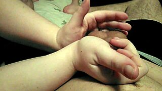 Handjob in early morning with a twist