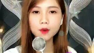 Korean live webcam show with a hot girl