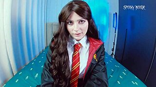 Watch this redhead masturbate, fingering pussy in fishnets and shoes