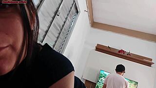 This Brazilian housewife seduces the technician for hot banging while hubby’s away.