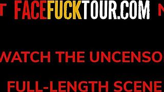 Petite Blonde Teen Swallows Milky Cum