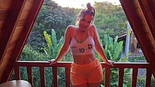 omg, my mouth got filled with cum after suckin’ his cock at airbnb cabin, so crazy