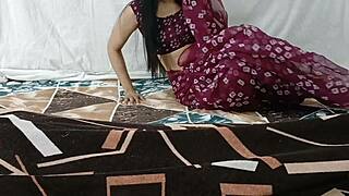 Indian family members engage in rural activities on the ranch